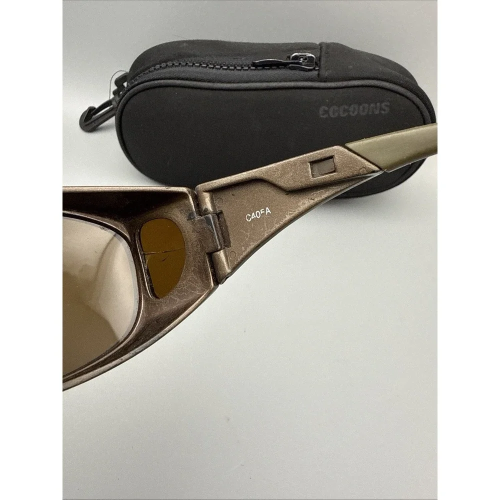 Cocoons Authentic Wrap Sunglasses Brown Frame  Lens Fit Over & Cacoons Case